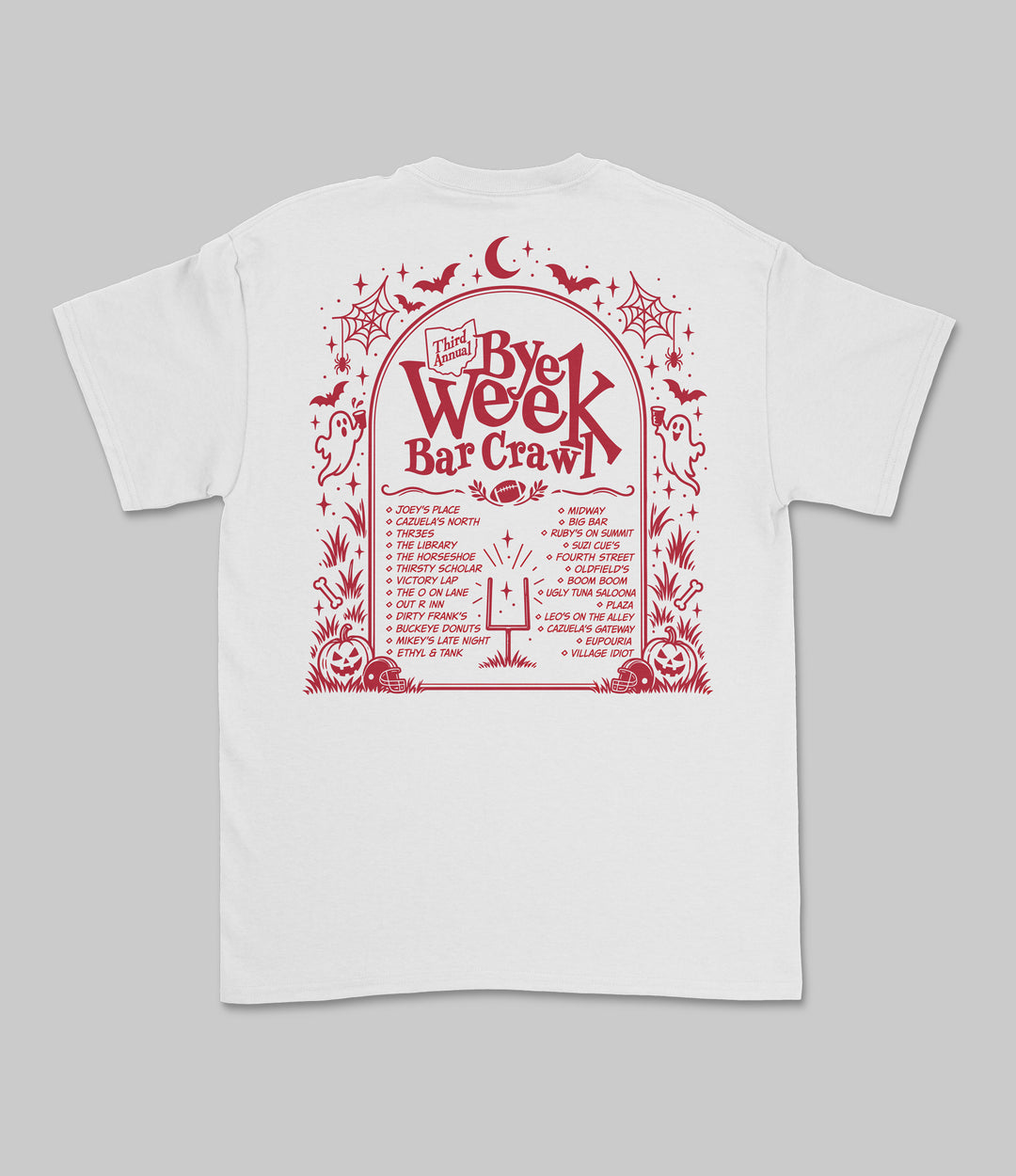 The Official Bye Week Bar Crawl 2026 T-Shirt